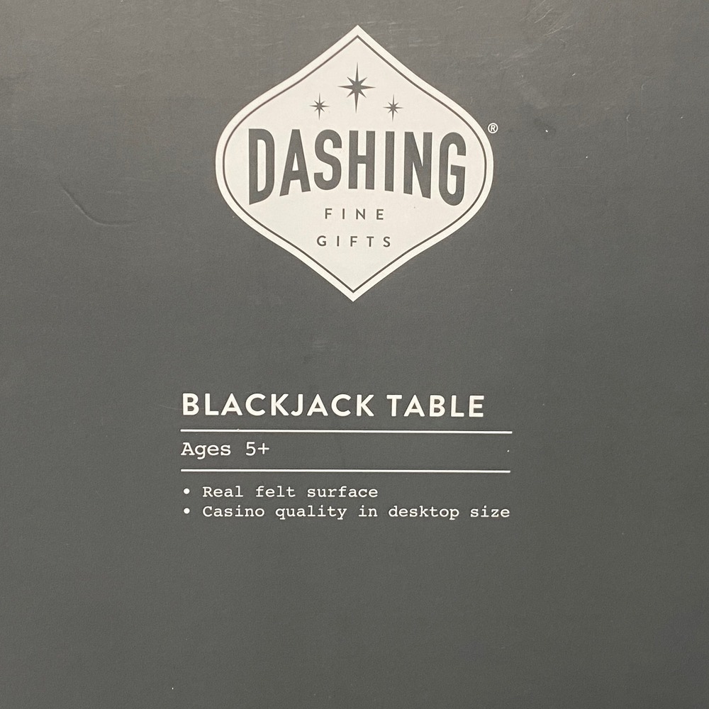 Dashing Blackjack Table Game Green New Mini Desktop Casino Set - Picture 9 of 14